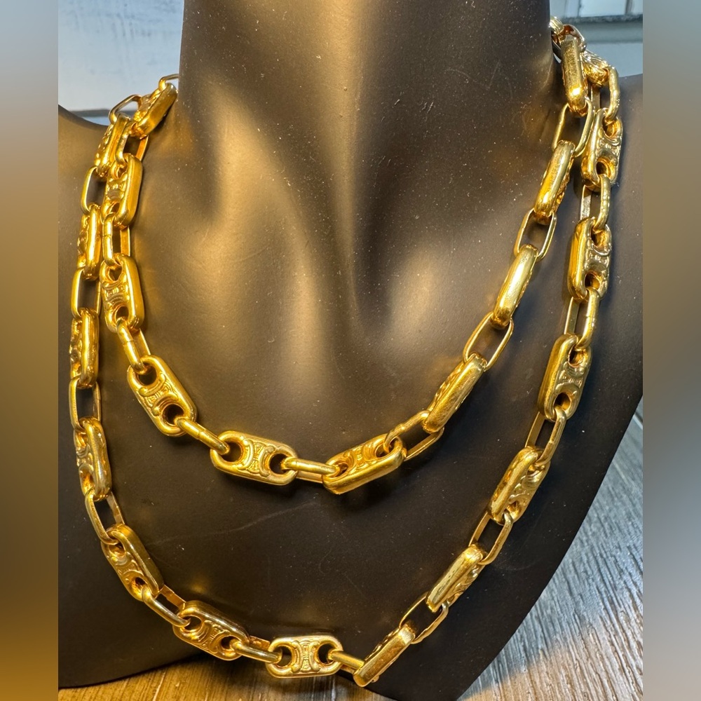 Vintage Celine Gold Chain Necklace - Picture 3 of 7